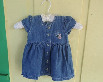 A "Cat & The Fiddle" Jean Dress size 0 to 3 Months