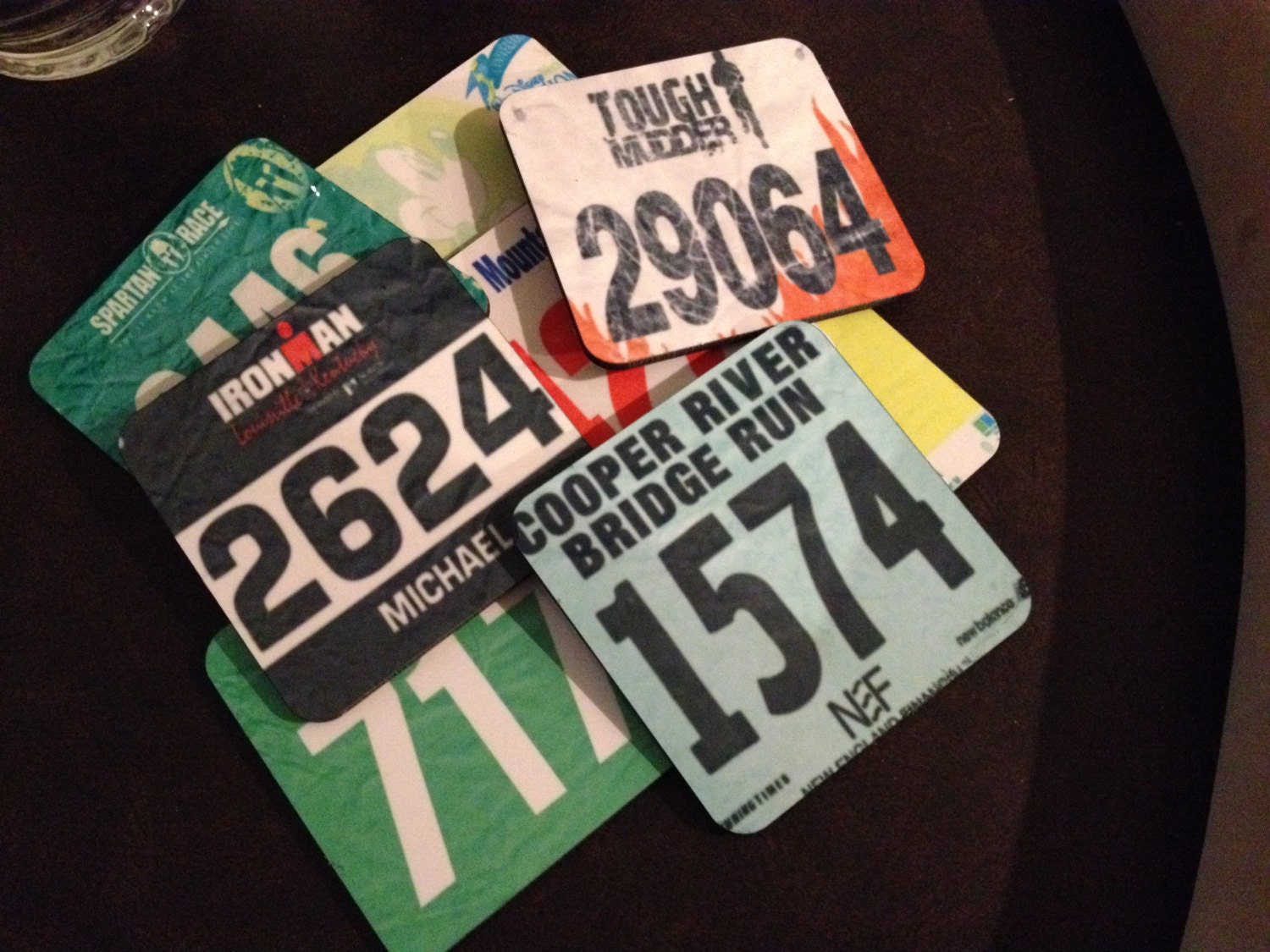Running Bib Coasters Custom Coaster Set of 4 by PassingThroughLife