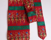 Vintage silk tie with Christmas motive Vintage silk tie with Christmas motive