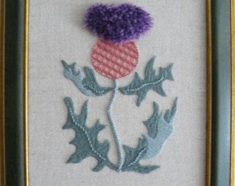 CW 413 Scottish Thistle Starter Crewel Embroidery Kit