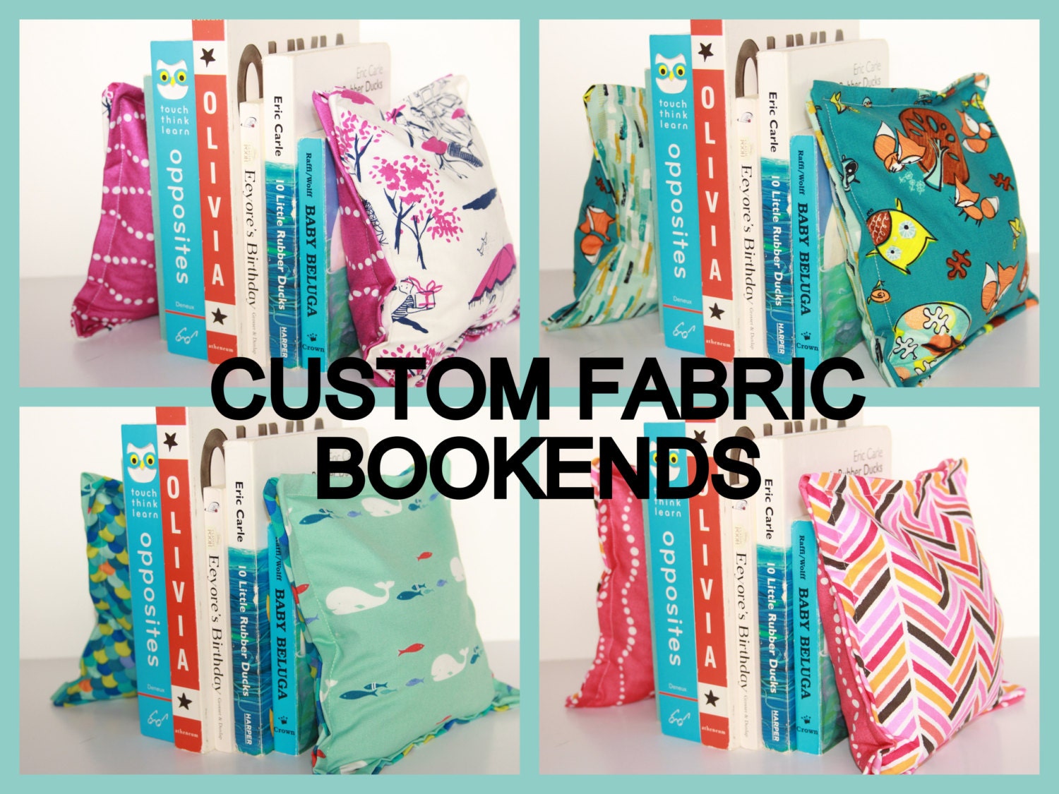 Nursery & Kid's Bookends Child Safe Fabric by ColoringTheirWorld