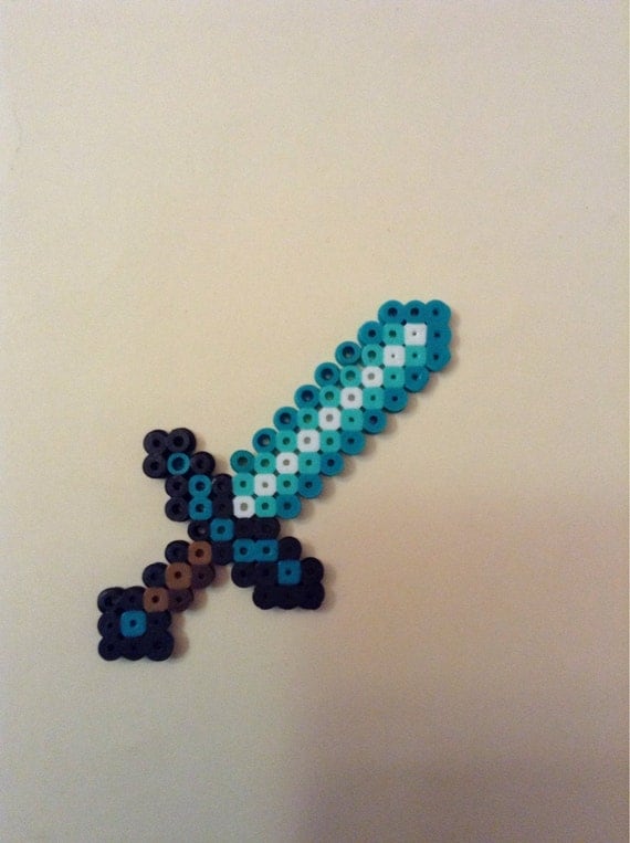 Minecraft Sword Perler Beads Pixel Art