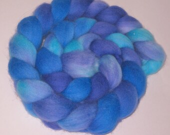 Polwarth Wool Roving - Hand Dyed Roving for Spinning and Felting