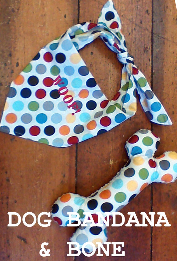 Items similar to Dog Bandana and toy bone SEWING PATTERN on Etsy