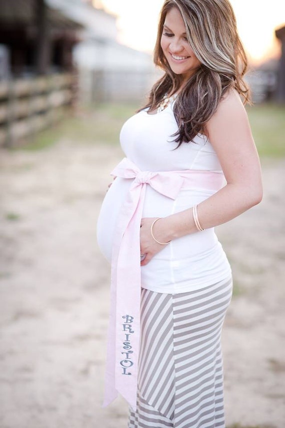 Items similar to Maternity Sash monogrammed on Etsy