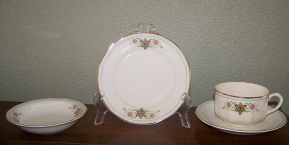 Colonial Sterling China Four Piece China by RCAntiquesandCollect