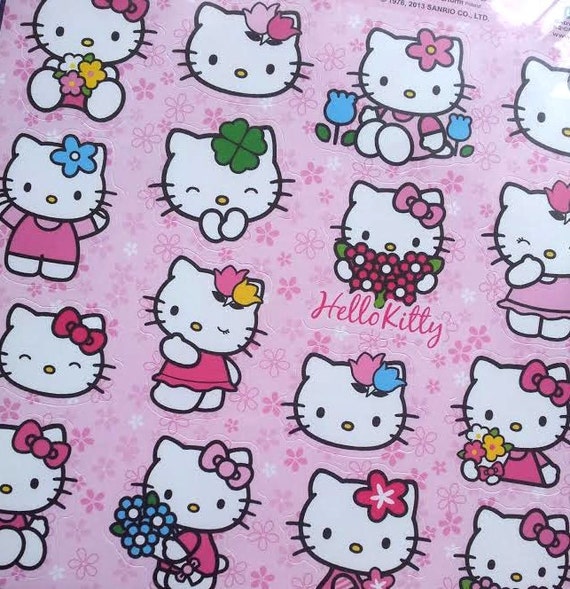 hello kitty stickers 2 sheets