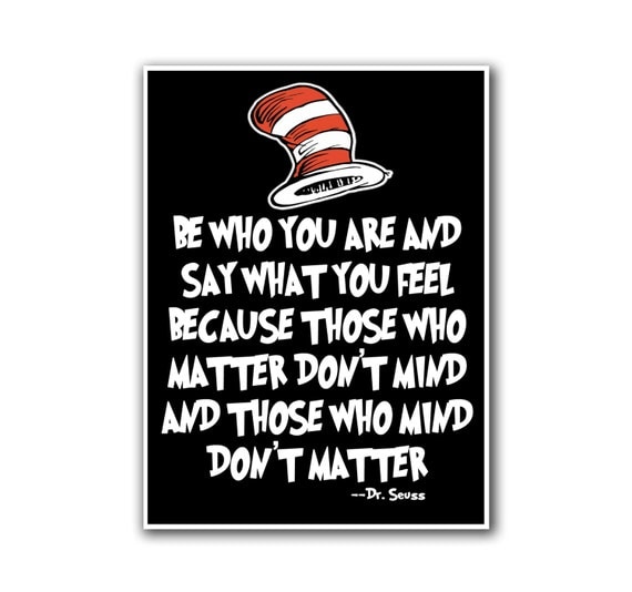 Nursery Art Dr. Seuss Poster Don't Mind Quote Print S17