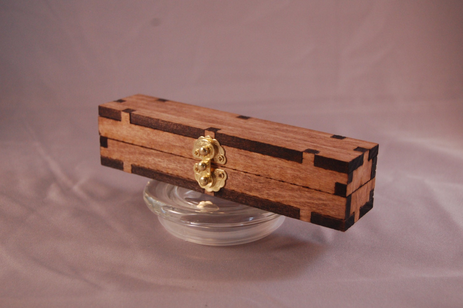 Custom made wood pen box engraved with name by RavenWoodGripsLLC