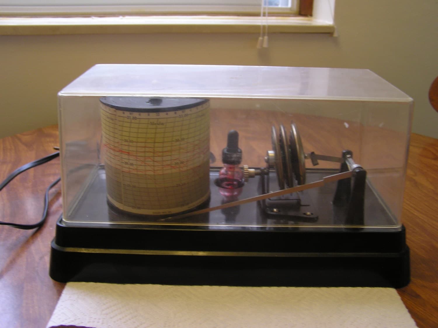 1960s Vintage Taylor Instruments Barograph Barometer