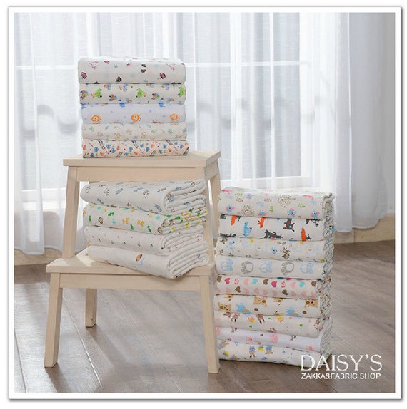 SALE Super Soft Cotton Baby Fabric Animal Printed by fabricshomes