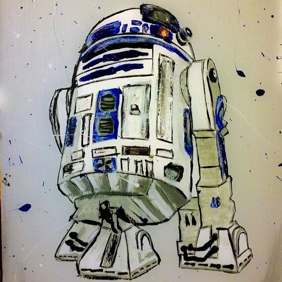 R2D2 Painting 11X14 Canvas