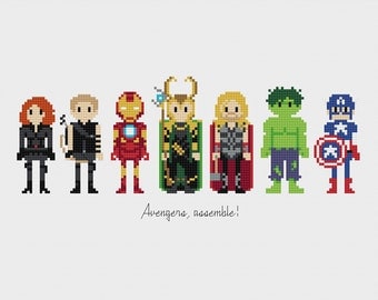 Avengers, Assemble! Cross Stitch Pattern PDF Instant Download