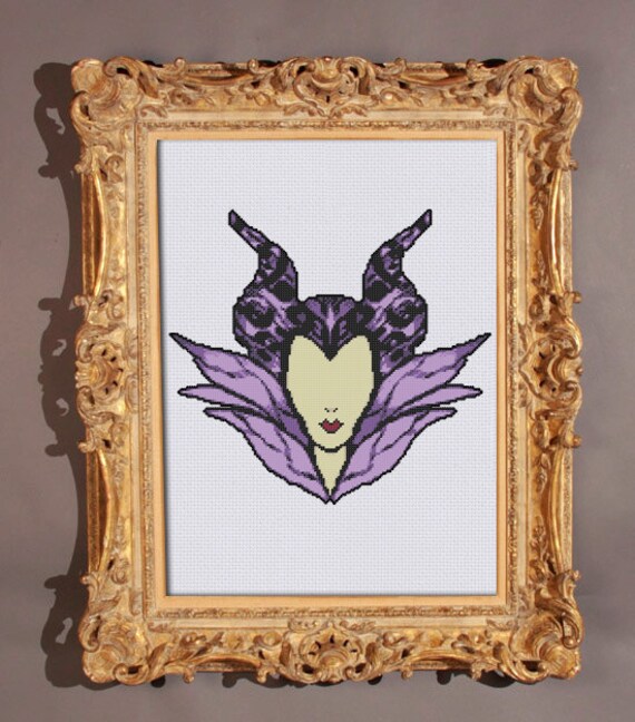 Maleficent Cross Stitch Pattern Abstract by StunningCrossStitch