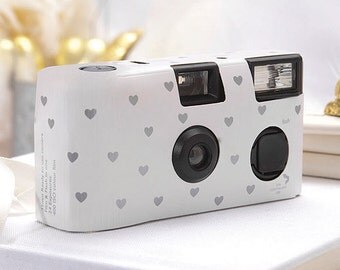 15 Disposable Cameras - Wedding Favor - Heart Pattern Camera - Wedding - True Love - Photo Booth - Party - Single Use - Romance - Set of 15