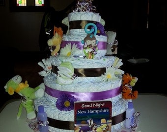 5 Tier Solid Diaper Cake