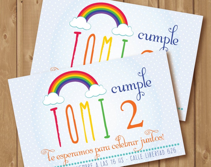 Rainbow birthday party invitation. Printable. Rainbow birthday. Rainbow printables. Rainbow invite