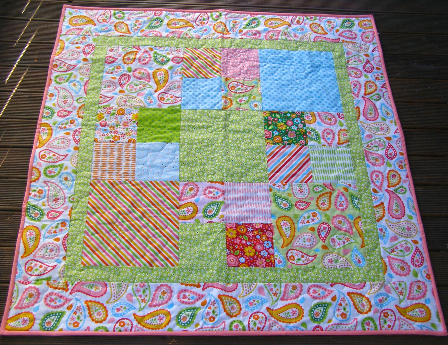 baby girl quilt kit easy baby quilt quilt kit by BlackTulipQuilts2