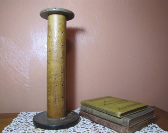 Vintage Wooden Factory Bobbin