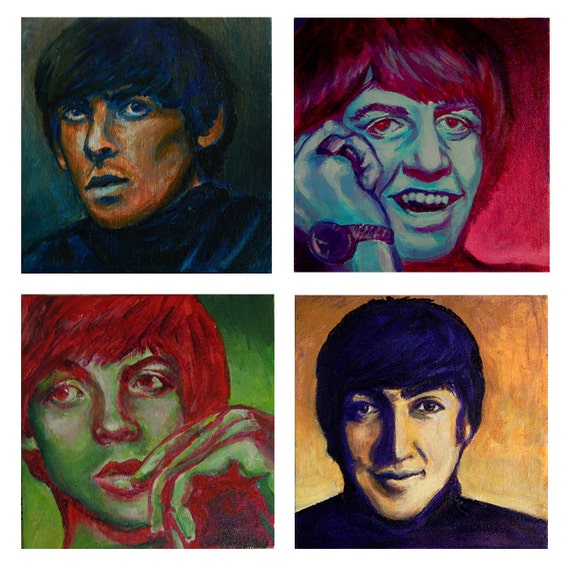 Colorful Beatles Poster