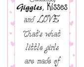 Items similar to Wall Art 'That's What Little Girls Are Made Of'' Girl ...