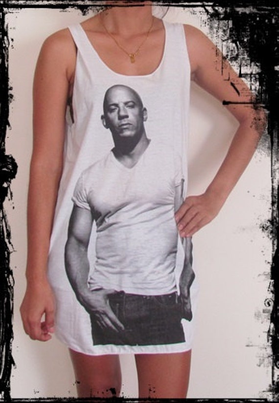 Unisex Vin Diesel Vest - Singlet Tank Top Dress T-Shirt Men Women Sizes ...