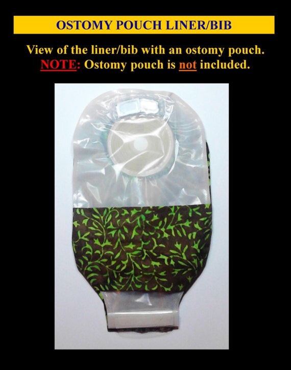 Reversible Ostomy Pouch Liner/Bib by OstomyPouchCovers on Etsy