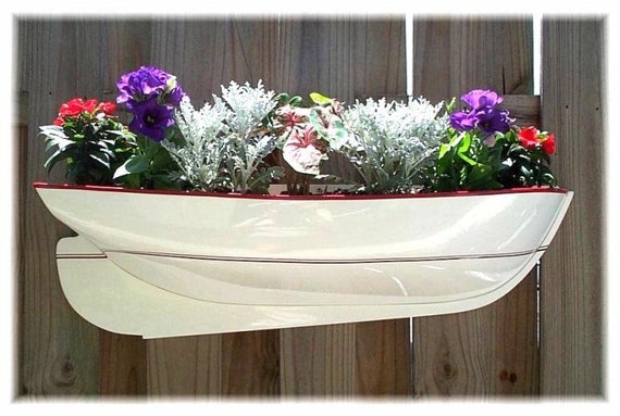 items similar to half hull boat window box planter