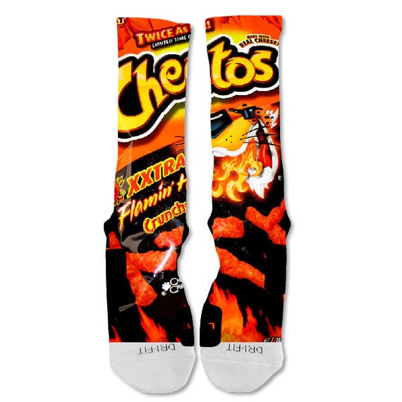 Nike Elite Socks Custom Cheetos XXtra Flaming Hot.. 1-2 day Shipping
