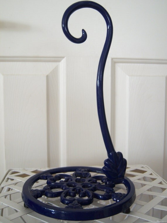 Blue Painted Cast Iron Banana Hanger Banana Holder Unique