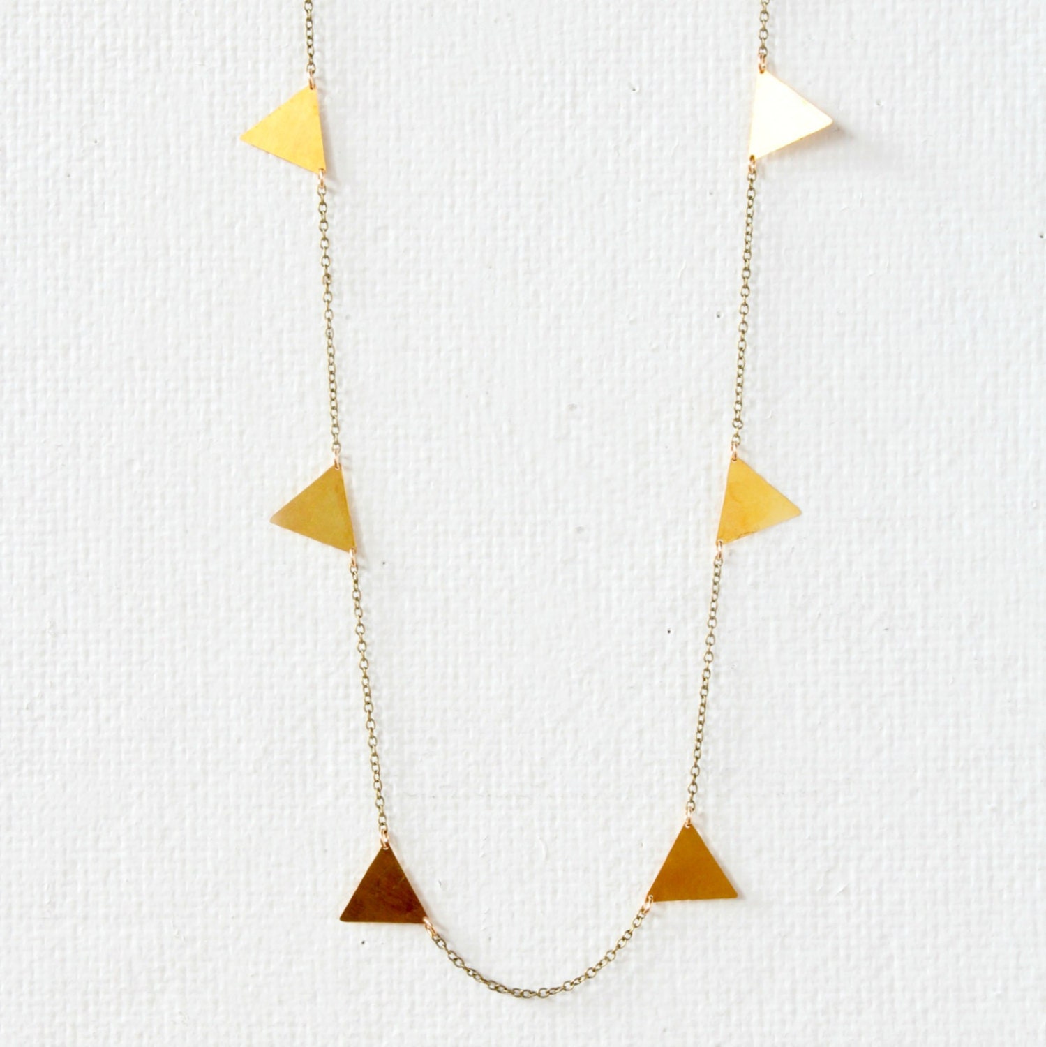 Golden Triangle Necklace geometric necklace gold charm