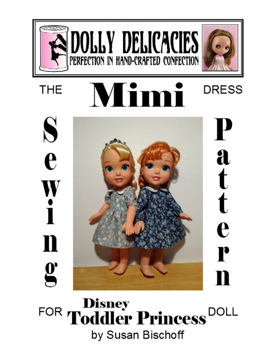 Dress Sewing Pattern for Disney Princess Toddler Doll