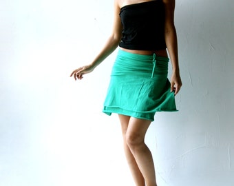 Wrap skirt, Cotton skirt, Kelly green skirt, Jersey skirt, Womens clothing, Pencil skirt, Maternity skirt, plus size clothing, Mini skirt