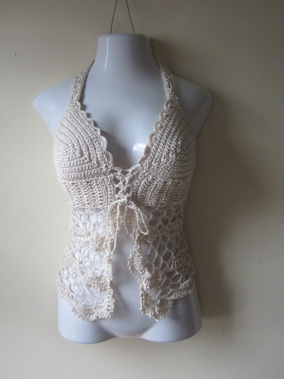 crochet halter top crochet lingerie Romantic GIFT bralet