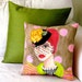 Reserved For French Attitude, MANON SOFA PILLOW, hand painted pillow, Paris, Paris lady, French, sofa pillow, bed pillow, home decor