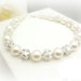 Fireball Pearl Wedding Bracelet for the Bride, Swarovski Pearls and Rhinestones