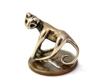 Left Ear Kitty Cat Ear Cuff in Solid Bronze 374