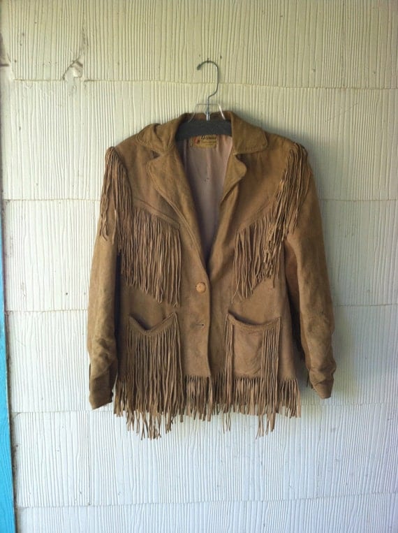 VINTAGE 40s fringed leather jacket by squashblossomvintage on Etsy