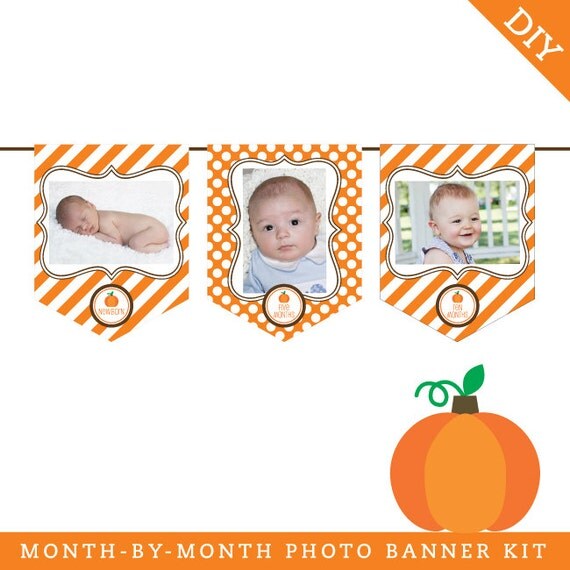 Printable Banner Kit | instant download pumpkin party diy printable photo Printable Banner Kit | instant download pumpkin party diy printable photo