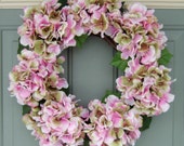 Spring Wreath - Spring Hydrangea Wreath - Spring Door Wreath