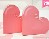 Pink HEART Favor Box - DIY Printable Valentine's Day Gift Box // Wedding Favor // Bridal Shower // Baby Shower // Love - Instant Download Il_170x135
