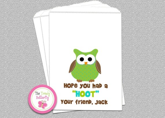 Owl Birthday Party, Candy Bags, Goody Bags, Party Favor Bag, Set of 24 Il_570xn