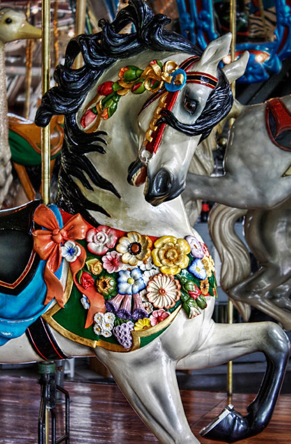 Items similar to Carousel Horse Photograph 11x14 16x20 20x24 Wall Art