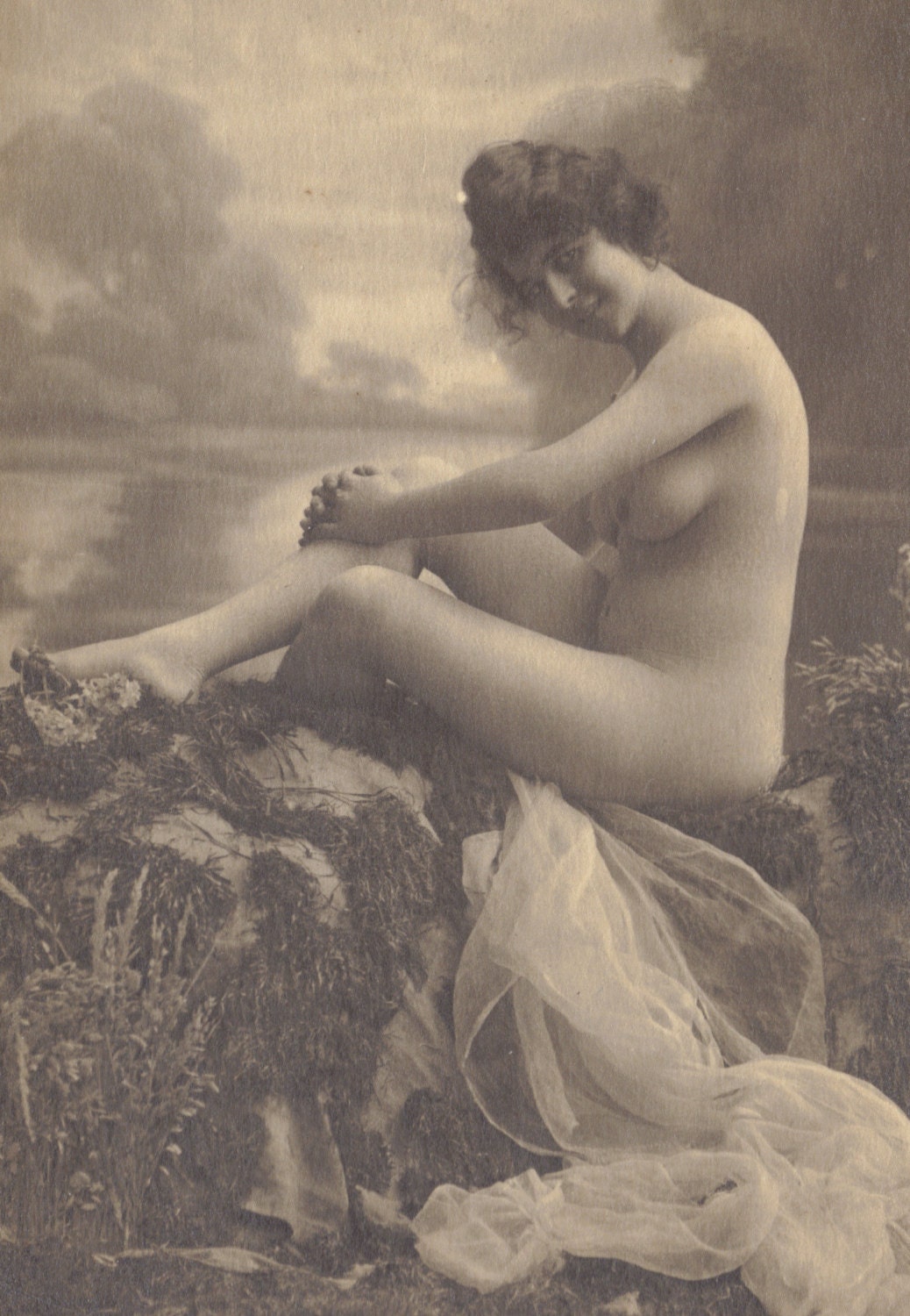 Card French Nude Post Ashley Doll Desnudo