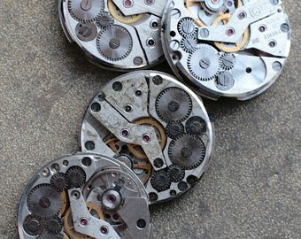 Vintage watch movements -- set of 4 -- D3