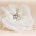 Wedding Hair Flower Rhinestone Ivory, Wedding Accessories, Bridal Hair Flower, Rhinestone Flower Hair Clip, Wedding Hair Piece