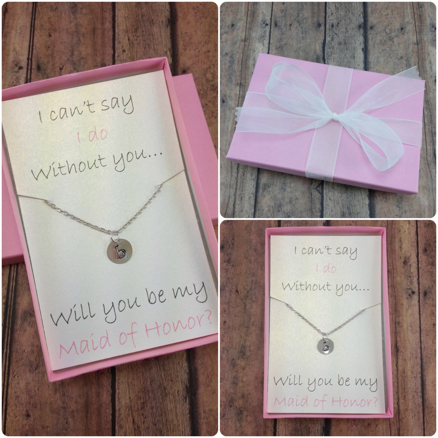Will You Be My Maid Of Honor Bridesmaid Jewelry Set