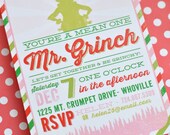 Grinchy Christmas DIY Printable Paryt Invitation - 5x7 Format - Fully Customized Text Il_170x135