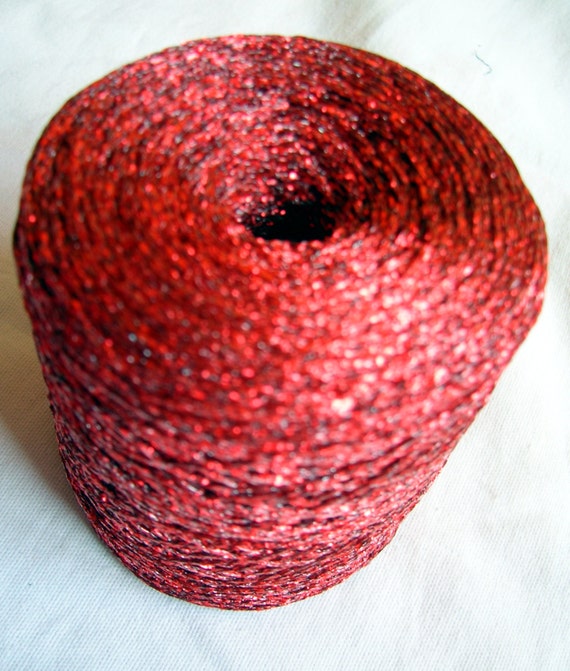 Yarn, Shine, sparkle yarn, red color yarn, metal yarn, lame. Yarn ...