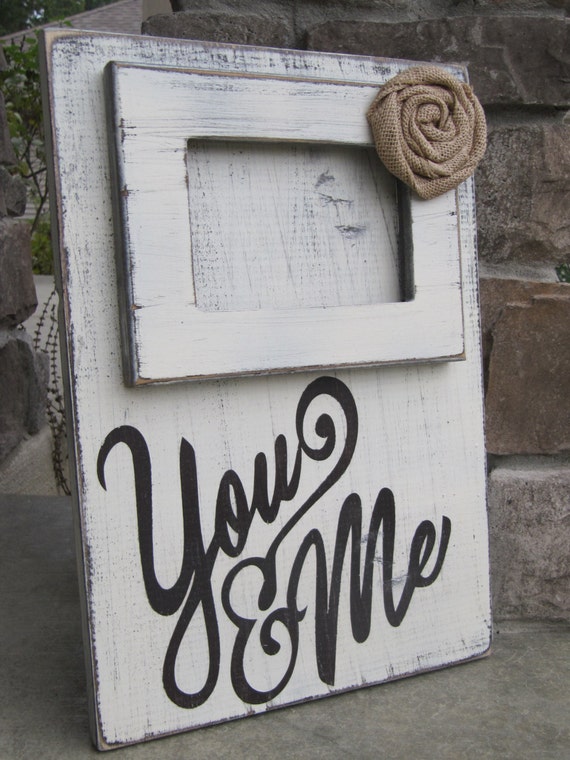 Repurposed Wood Sign and picture frame Wood sign and picture